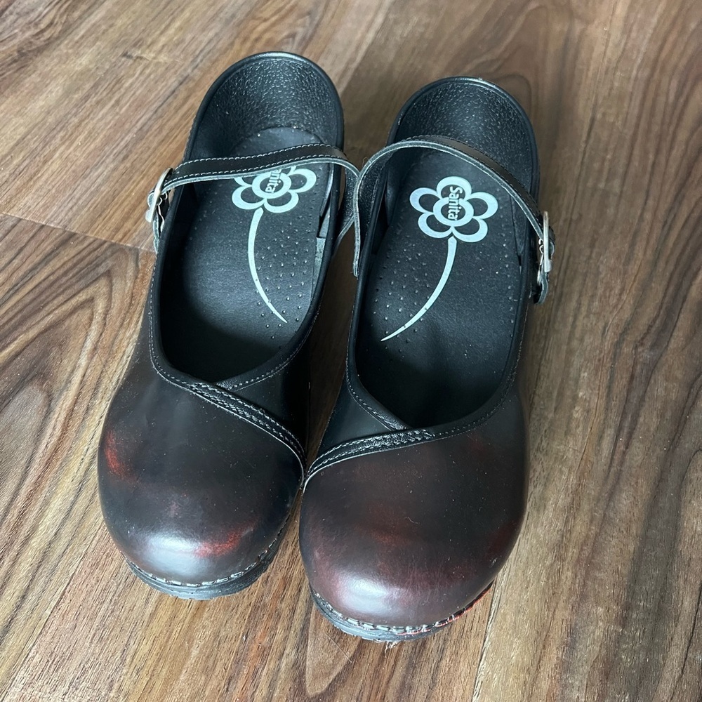 Sanita Black clog -Mary-Jane